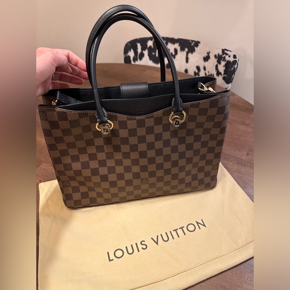 Louis Vuitton Damier Ebene Riverside Satchel Shoulder Bag - NEW CONDITION